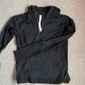 Lulu Lemon Athletica light weight black half zip light weight jacket